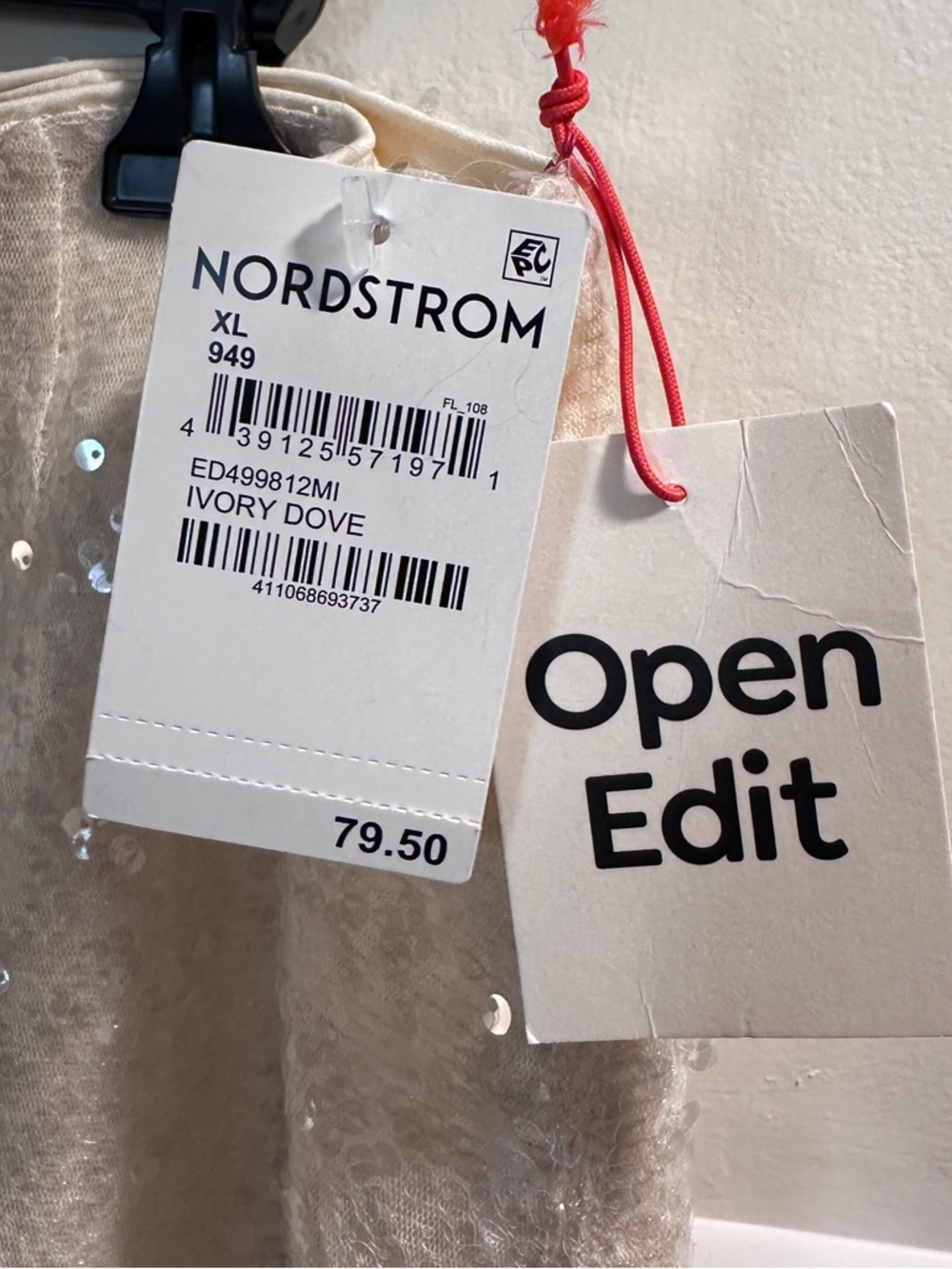 Nordstrom Open Edit Ivory Dove Maxi Skirt - Picture 3 of 5